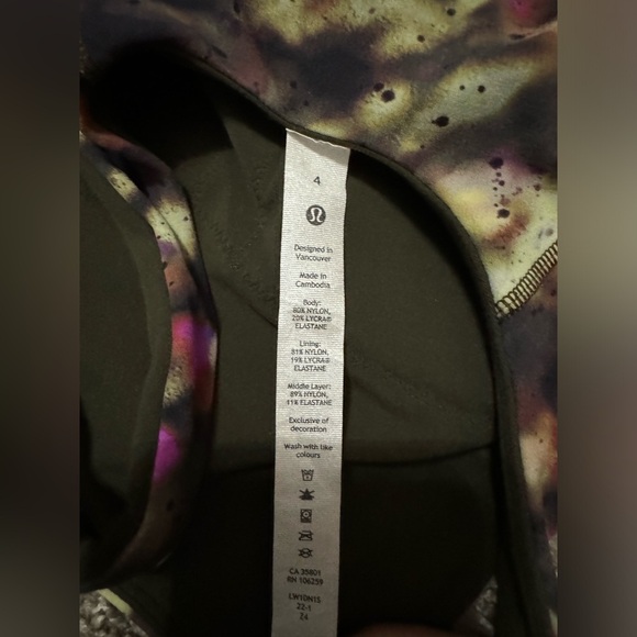 Lululemon Align High-Neck Tank Top Soft Focus Splatter Green Multi - Picture 4 of 4